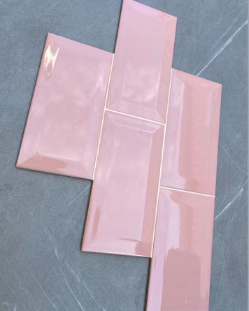 Metro Tiles Pink 10x20 cm | Subway Tiles Pink | Sample Shipping