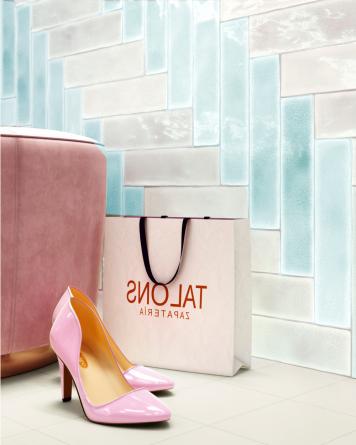 Beautiful Pastel Craquelé Wall Tiles Vitral Aqua 7.5x30 cm | Tiles Online Shop