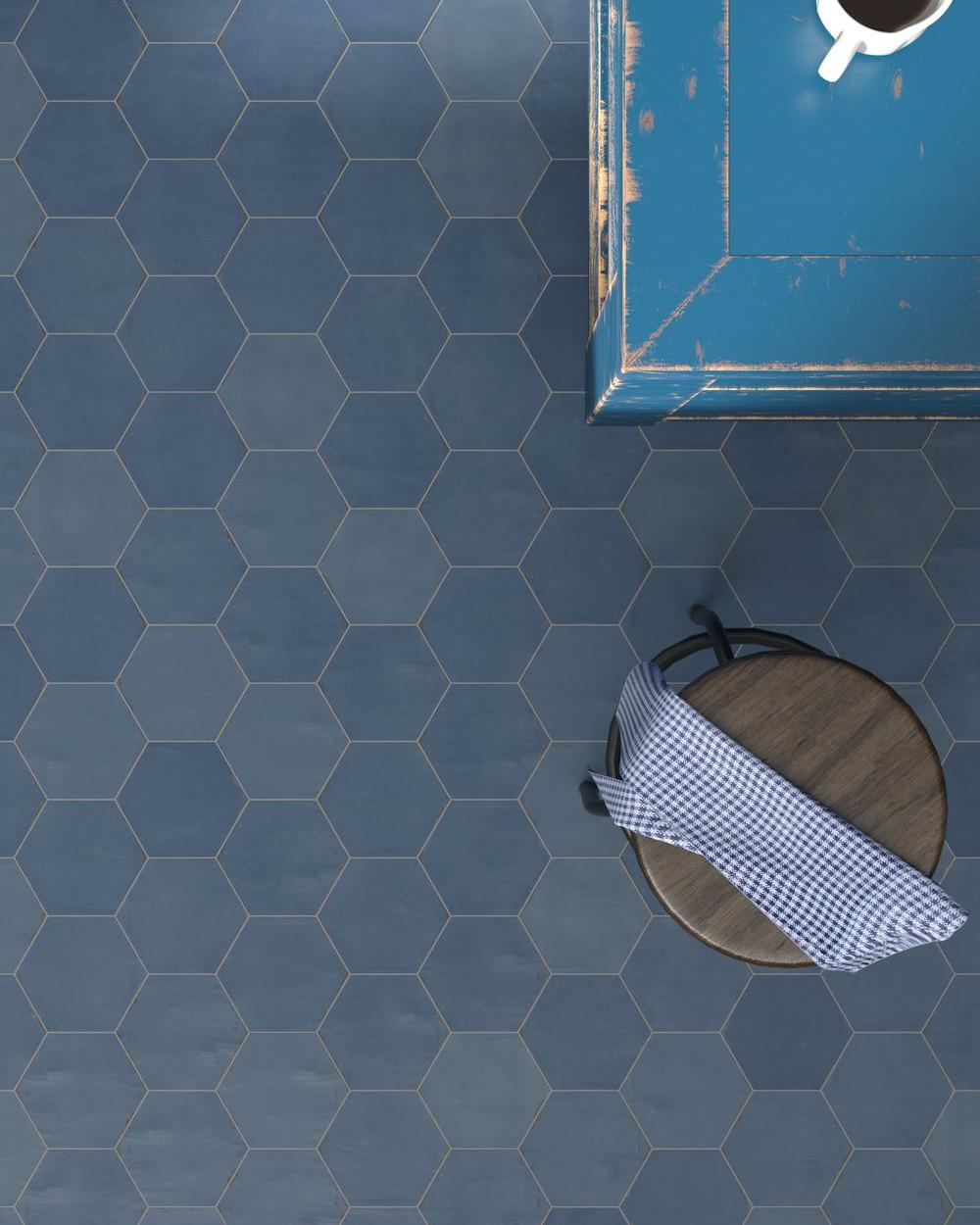 Hexagon Floor Tiles Nomade BLUE 13,9X16