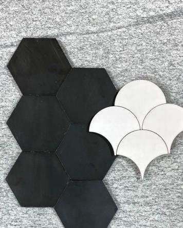 Hexagon Floor Tiles Nomade BLACK 13,9X16