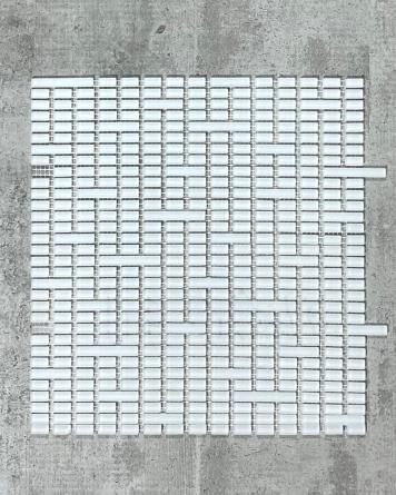 Designer mosaic tile in white | Design mosaic tiles made of glass in white | SAMPLE SHIPPING
