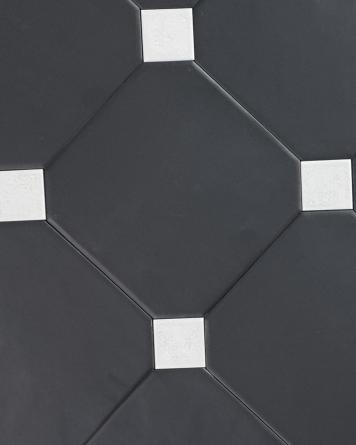 Octagon Tile Negro 20x20 cm - 
