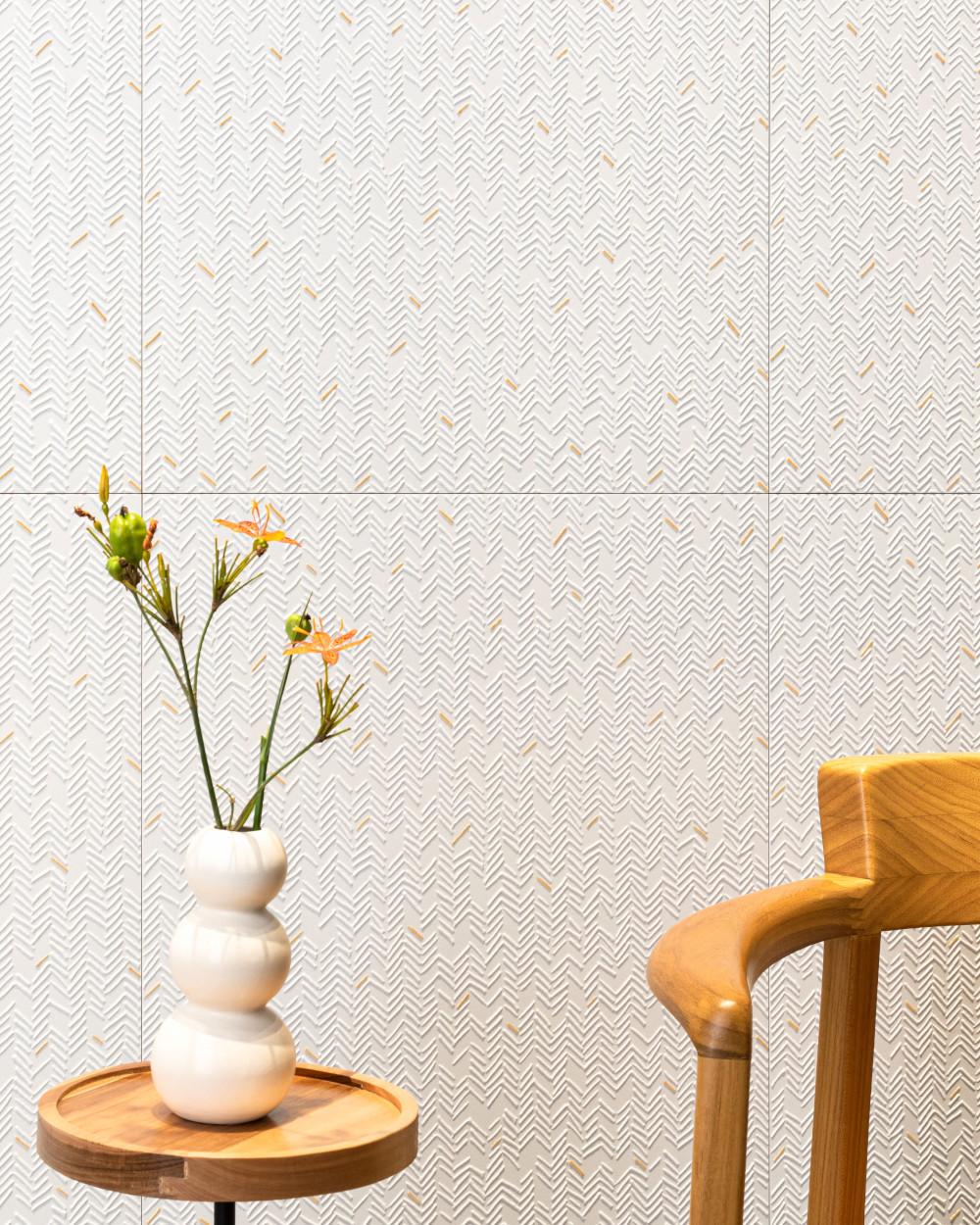 4,86 m² Luxuriöse Wandfliese Weiß 45x90 cm | Dekor Perseu Branco