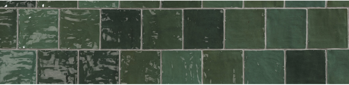 Fancy green tiles for the wall and the floor | SAMPLE SHIPPING
