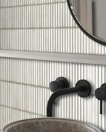 Wandfliesen Sticks Chalky Weiß Vintage Design | Kit Kat Grey 11,5x23 cm