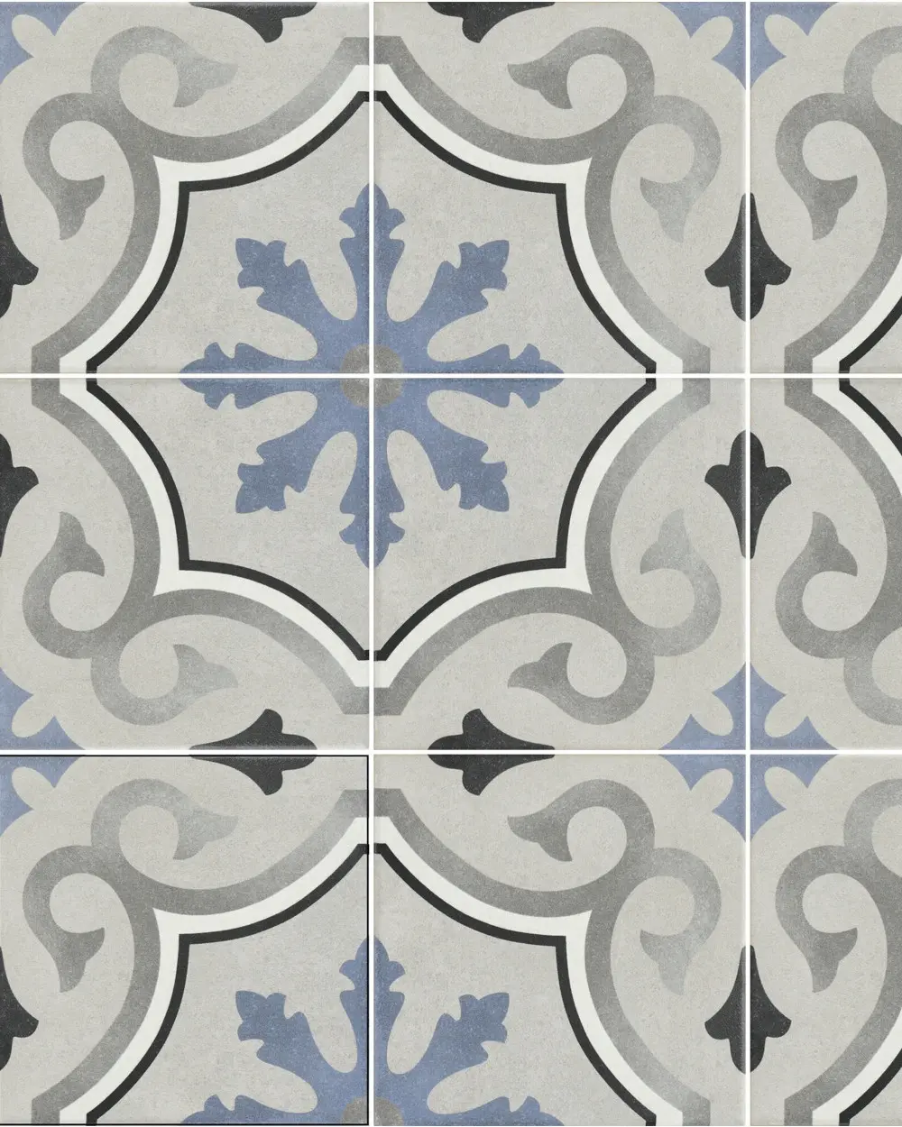 Motiv Fliesen im Jugendstil Blau Grau | Lou Lou 15x15cm | Musterversand