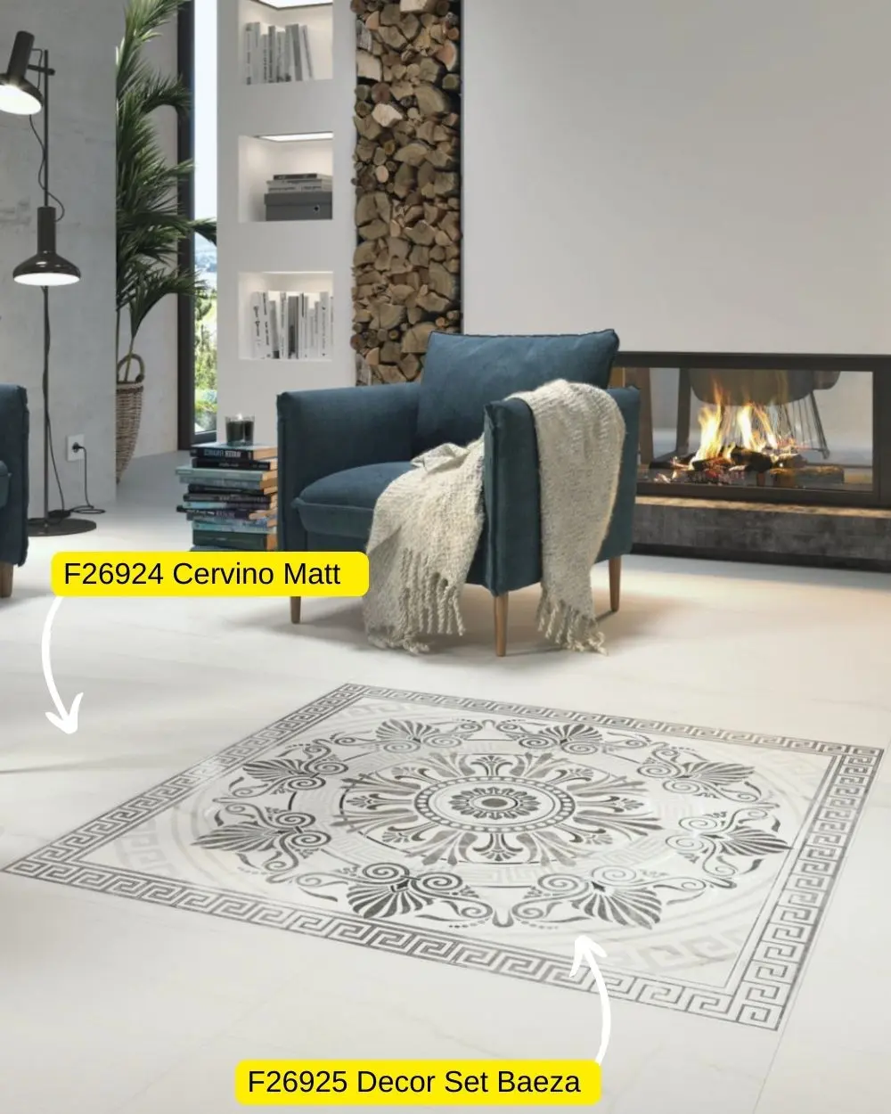 Fliese in Marmoroptik Carrara Weiß Matt 60x120 | Cervino Matt