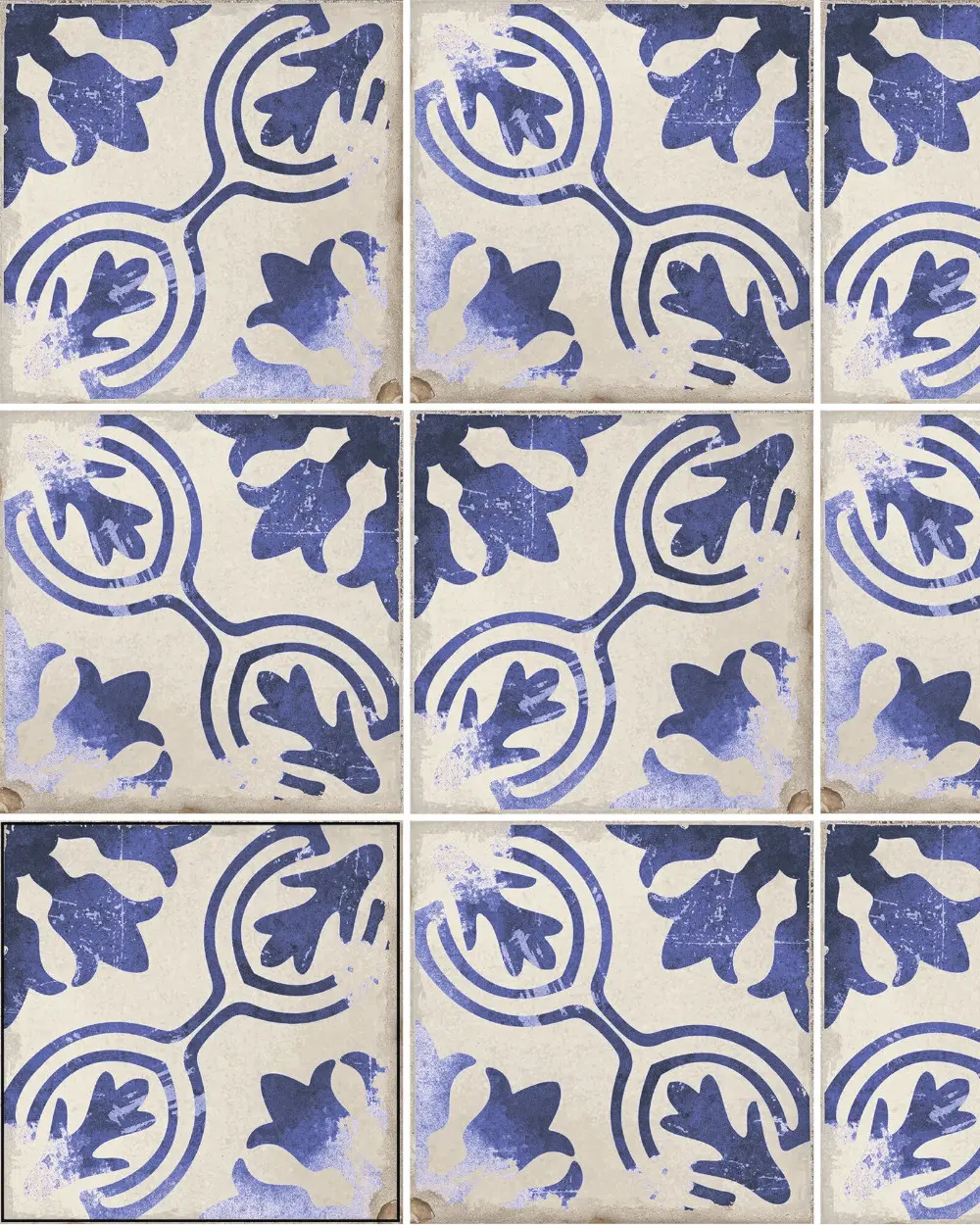Vintage Fliesen Blau 15x15 cm | Village Iruela Blue