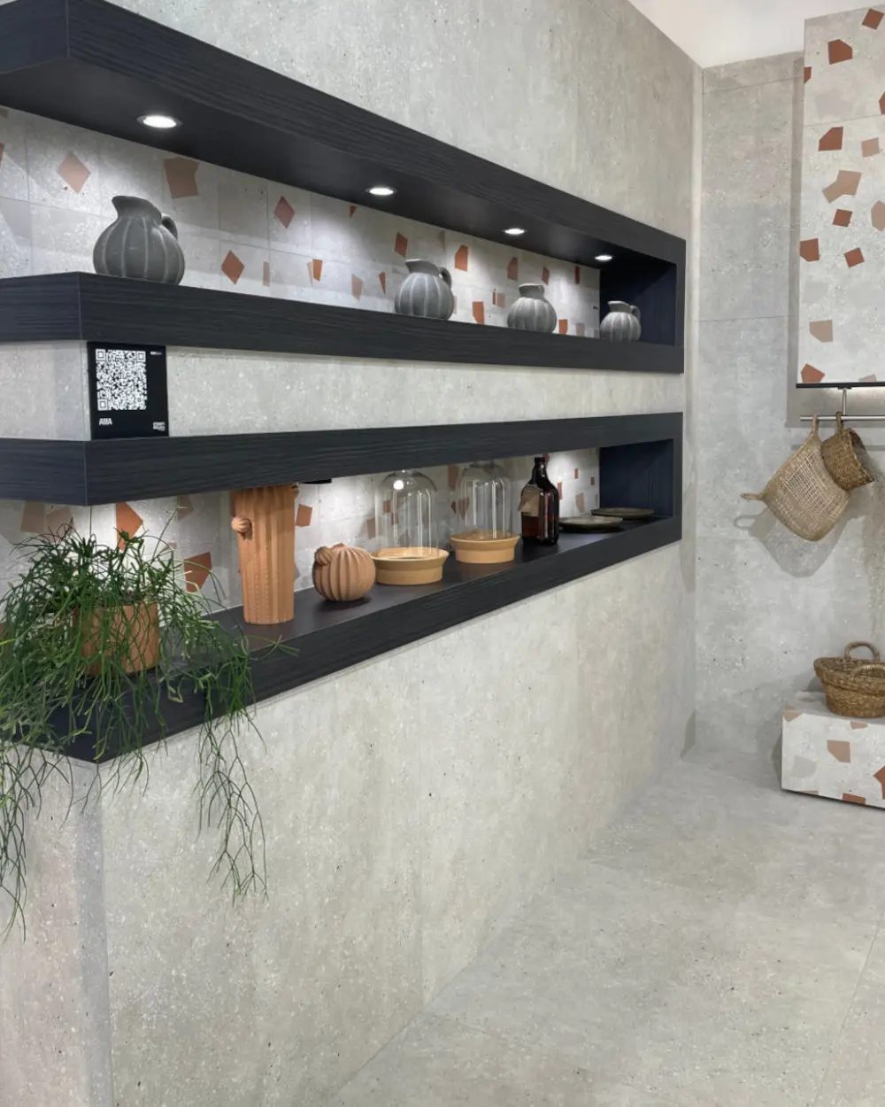 Top Modern: Fliesen in Terrazzo-Optik 90x90 cm | Ama Avorio | MUSTERVERSAND