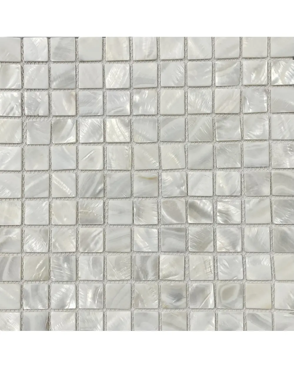 0,45 m² Perlmuttmosaik weiss 2,5 x 2,5 cm Restposten