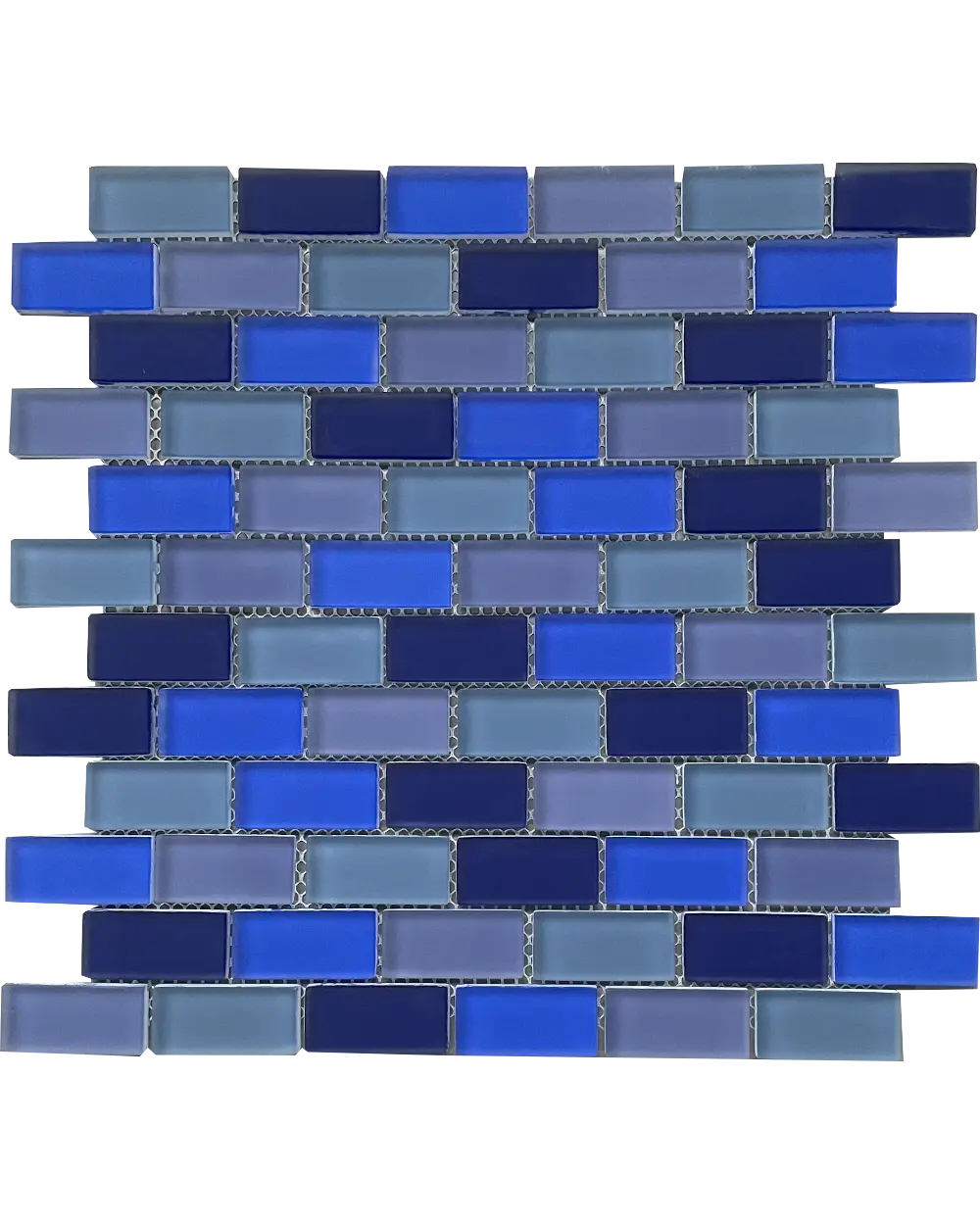Glasmosaik Blau Kos Matt, 23 x 48 mm | Sonderangebot