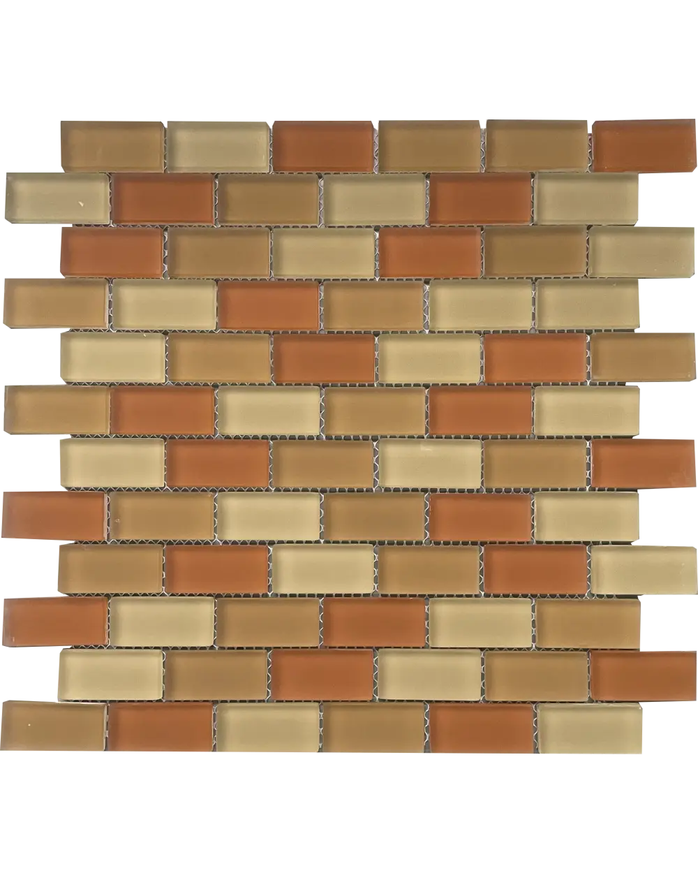 Glasmosaik Beige Orange Matt, 23 x 48 mm | Sonderangebot