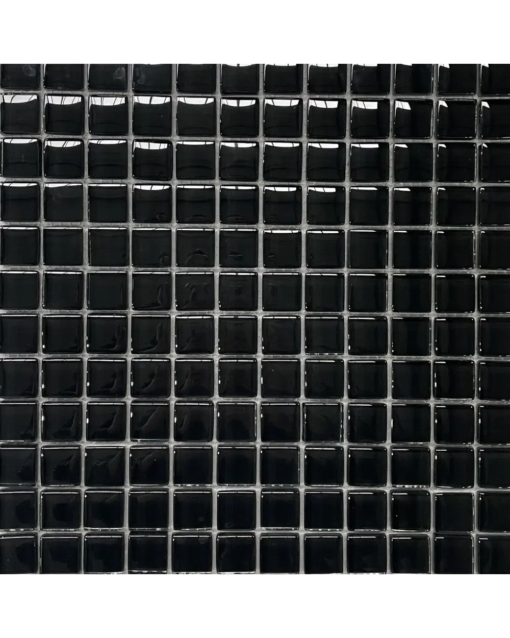 2,61 m² Restposten Glasmosaik Schwarz 2,3x2,3 cm, Auslauf
