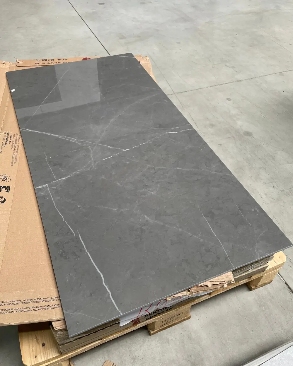 10,08 m² Restposten | Grey Marble 60x120 cm Lucidato