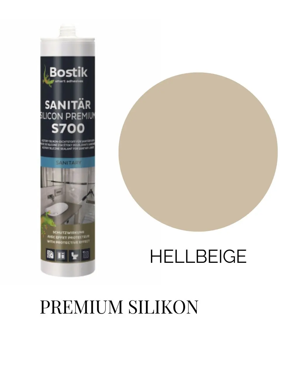 Bostik Sanitary Silicone Hellbeige Professional 300 ml - Order high quality silicone online!