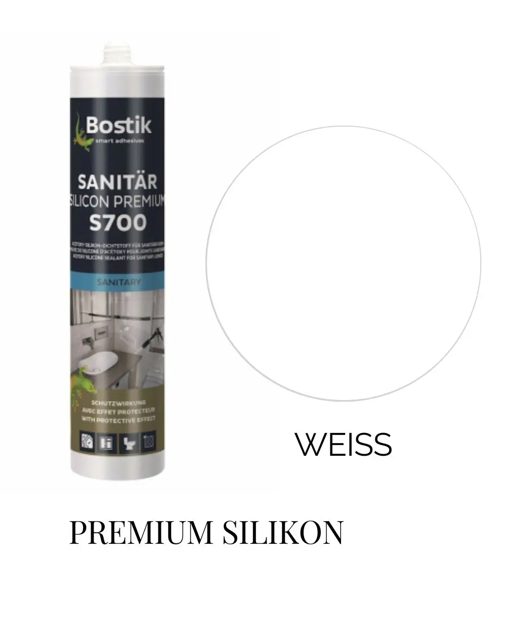 Bostik Sanitary Silicone weiß Professional 300 ml - Order high quality silicone online!