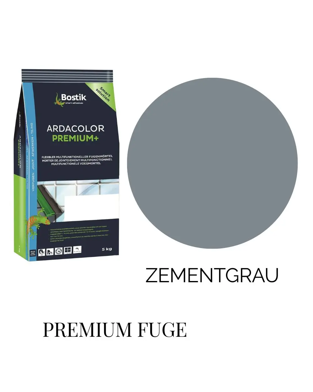 Fuge Zementgrau Ardacolor Premium 5 kg