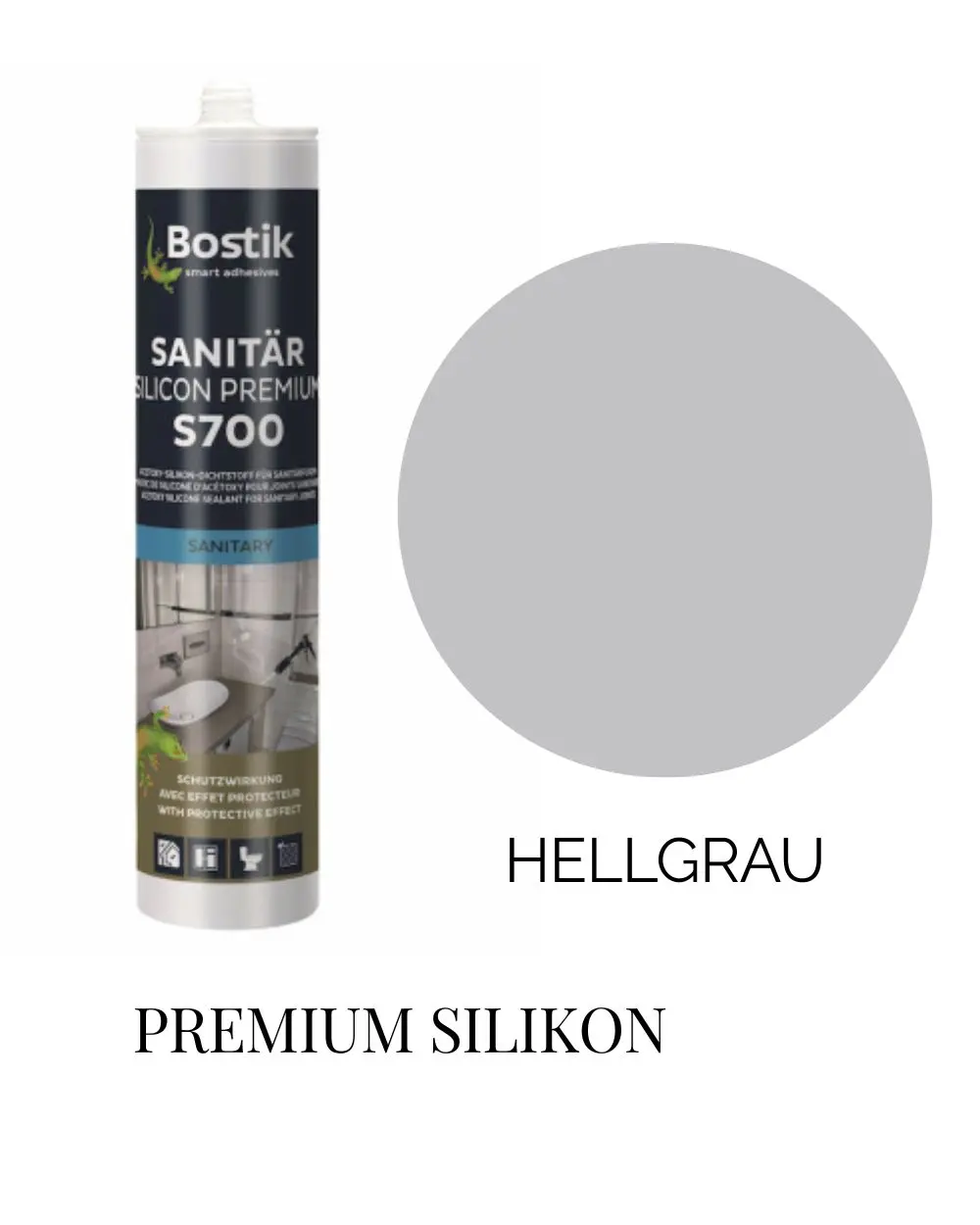 Bostik Premium Silikon Hellgrau Professional 300 ml