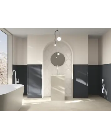 Fliesen in Betonoptik anpoliert 60x120 cm Taupe | Wabi Taupe Lappato