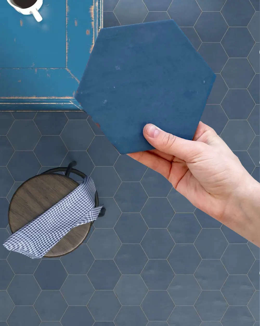 Hexagon Floor Tiles Nomade BLUE 13,9X16