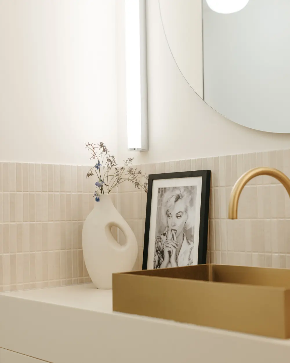 Wandfliesen Stäbchen Creme Glanz 10x30 cm | Musterversand