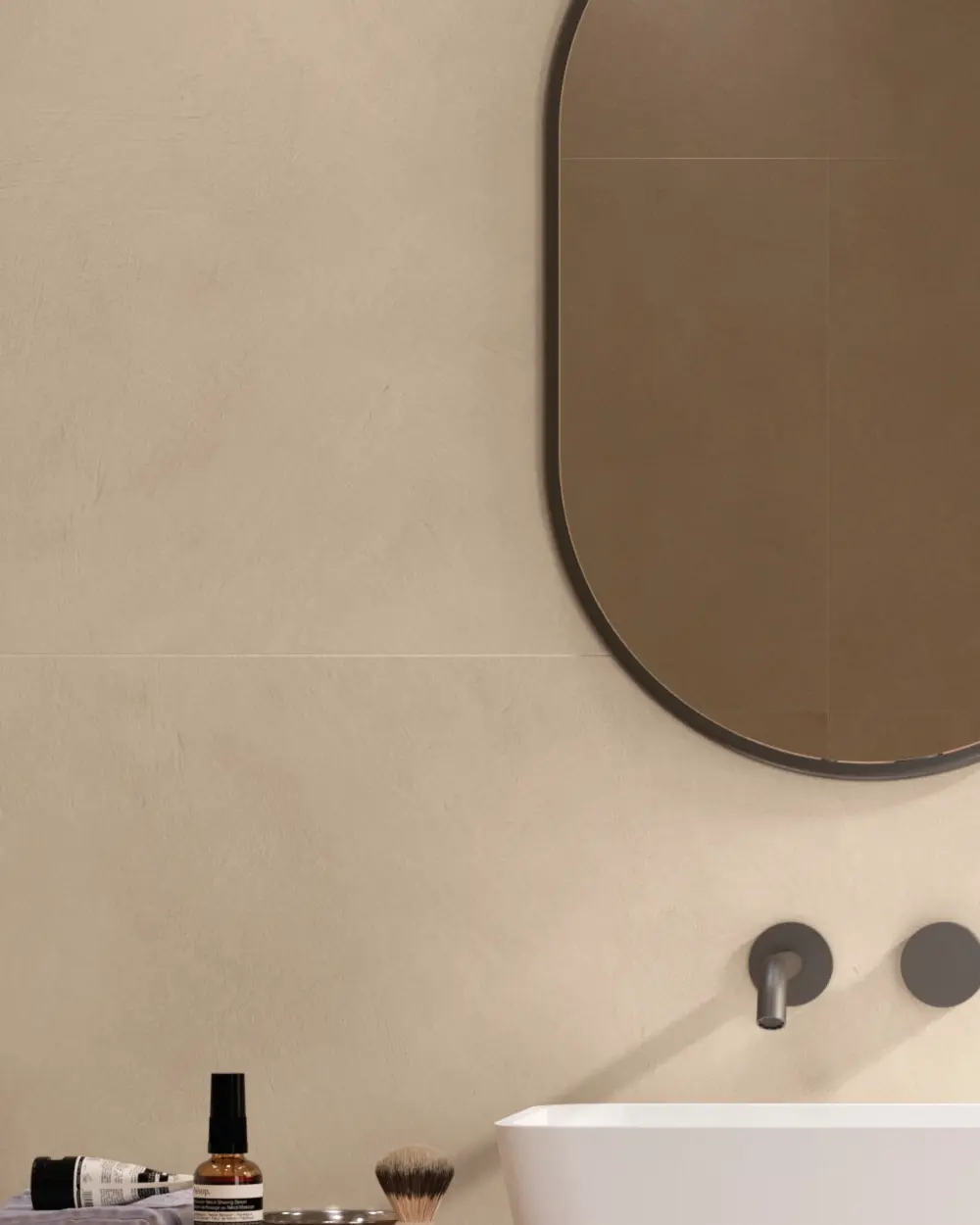 Fliesen Mikrozement-Optik | 60x120 cm Verse Cream R10 B