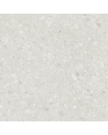 Fliesen Terrazzo Optik Weiß 120x120 cm | Greystone White