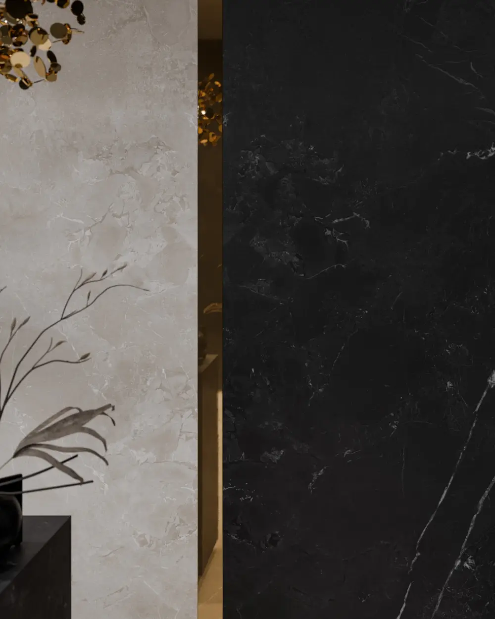 XXL Fliesen 120x280 cm Matt Marmoroptik | Unusual Stone Anthracite