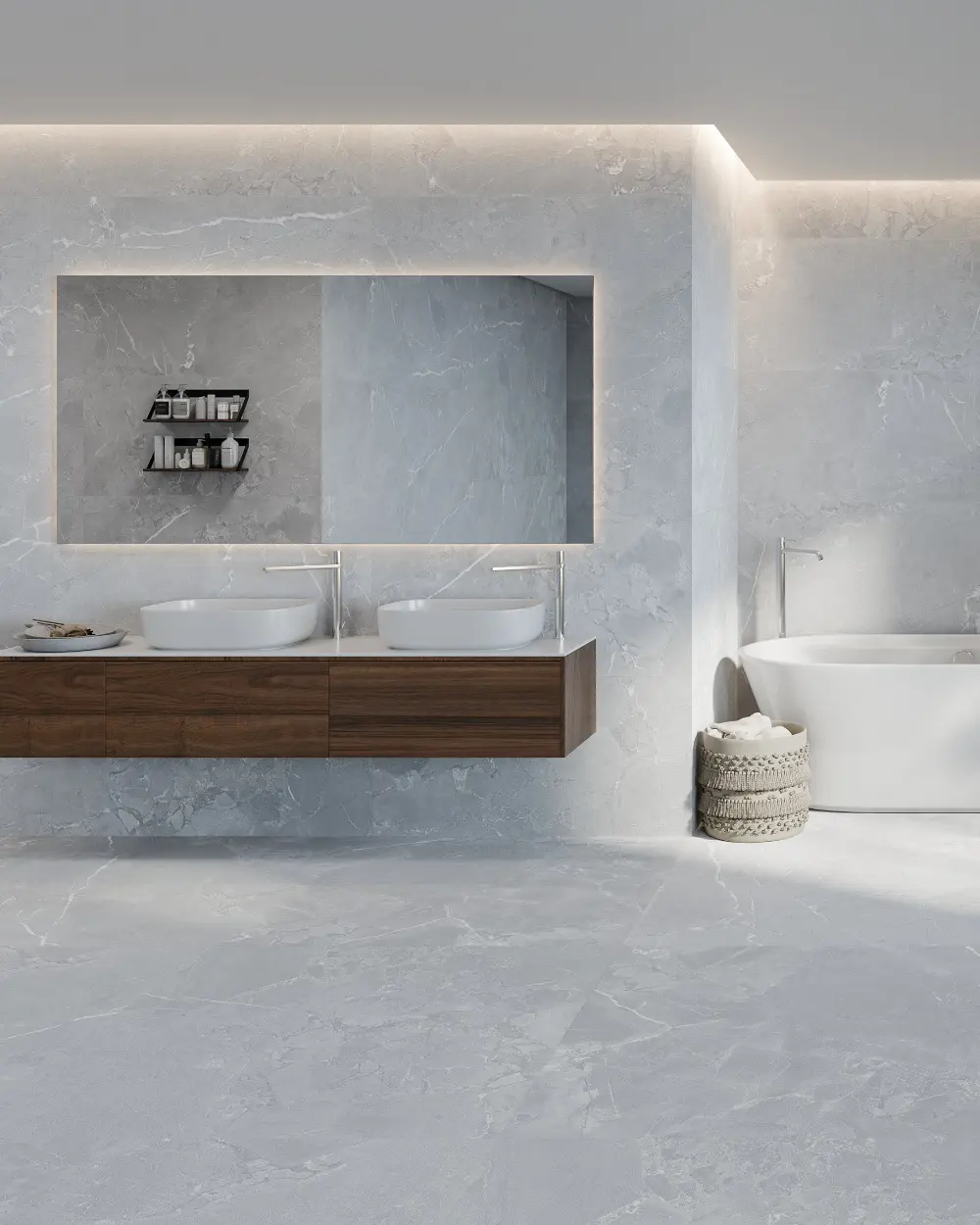 XXL Fliesen 120x280 cm Matt Marmoroptik | Unusual Stone Light