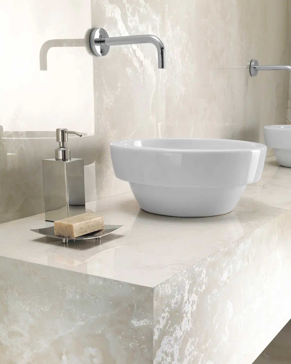 Exclusive Onyx tiles 120x120 White | Glitter Bright – Luxury for walls and floors