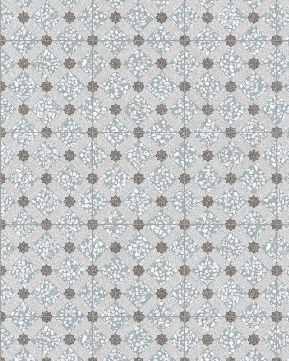 Jugendstil Bodenfliesen Terrazzo Design 30x30 cm Grün