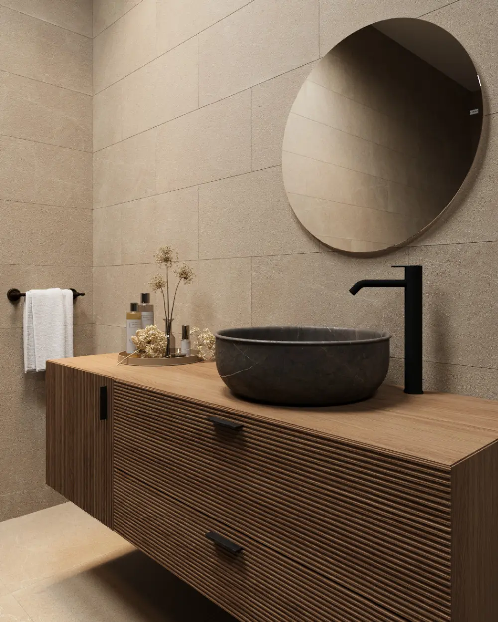 Stone-effect tiles Beige 30x60 cm | Burlington Ivory | Sample shipping