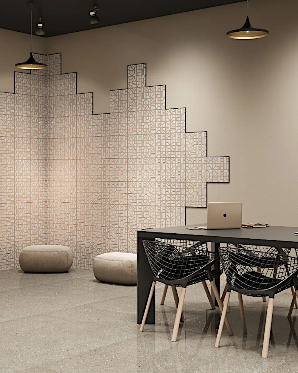 19,76 m² Restposten Design Wandfliesen | Grafik Beige 29 x 29 cm