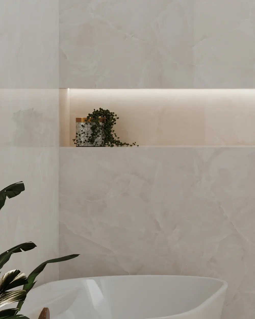 Tiles Onyx 60x120 Polished Onyx look Cream | Sample delivery