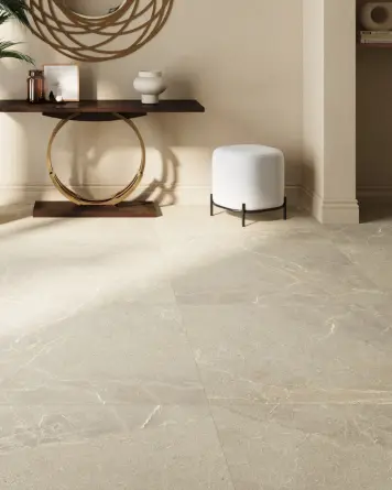 Tiles in Beige Stone Look 100x100 cm | Volt Bone | on Stock