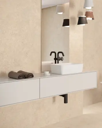 Moderne Steinoptik Fliesen 60x120 cm | Beige Kyoto