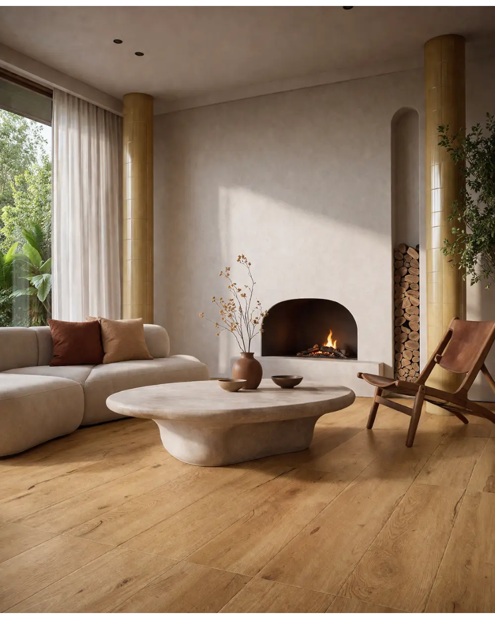 Bodenfliese in Holzoptik Eiche Natur 20x120 cm
