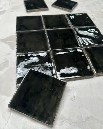 cellular tile with crackle finish| Nour Midnight Forest 10x10 cm