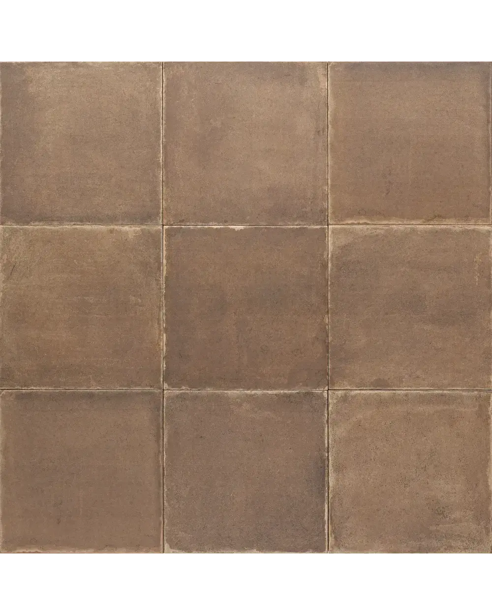 Braune Grundfliese im Vintage-Look, matt, 20x20 cm