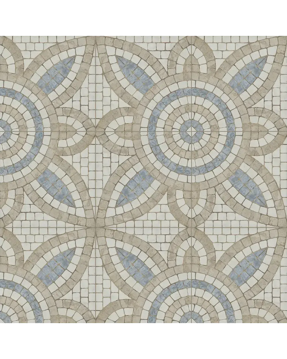 Malta Bodenfliese blau matt im Vintage-Look