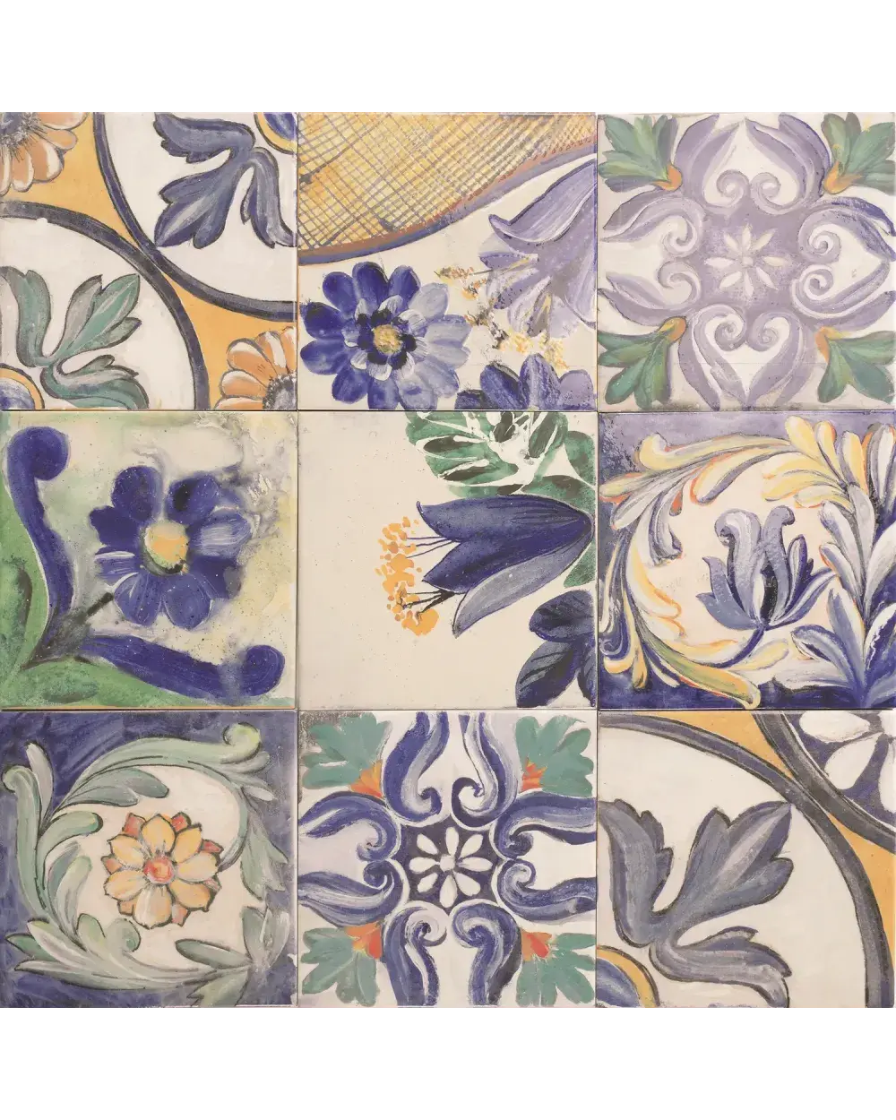 Blaue Cotto-Fliese, matt, 20x20 cm, Casa Cotto