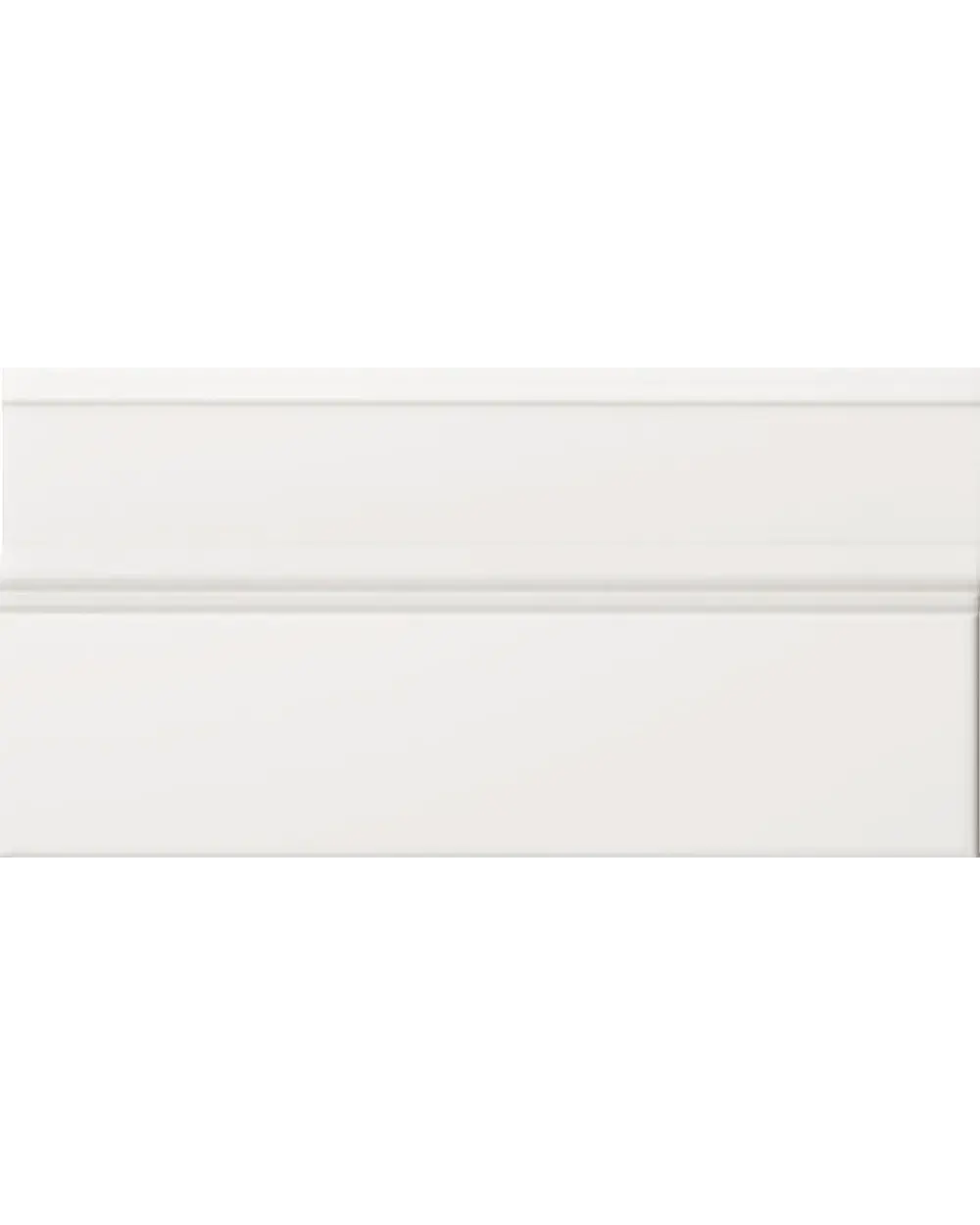 Boiserie Sockelfliese Zocalo Plinth Weiß Matt 15x30 cm