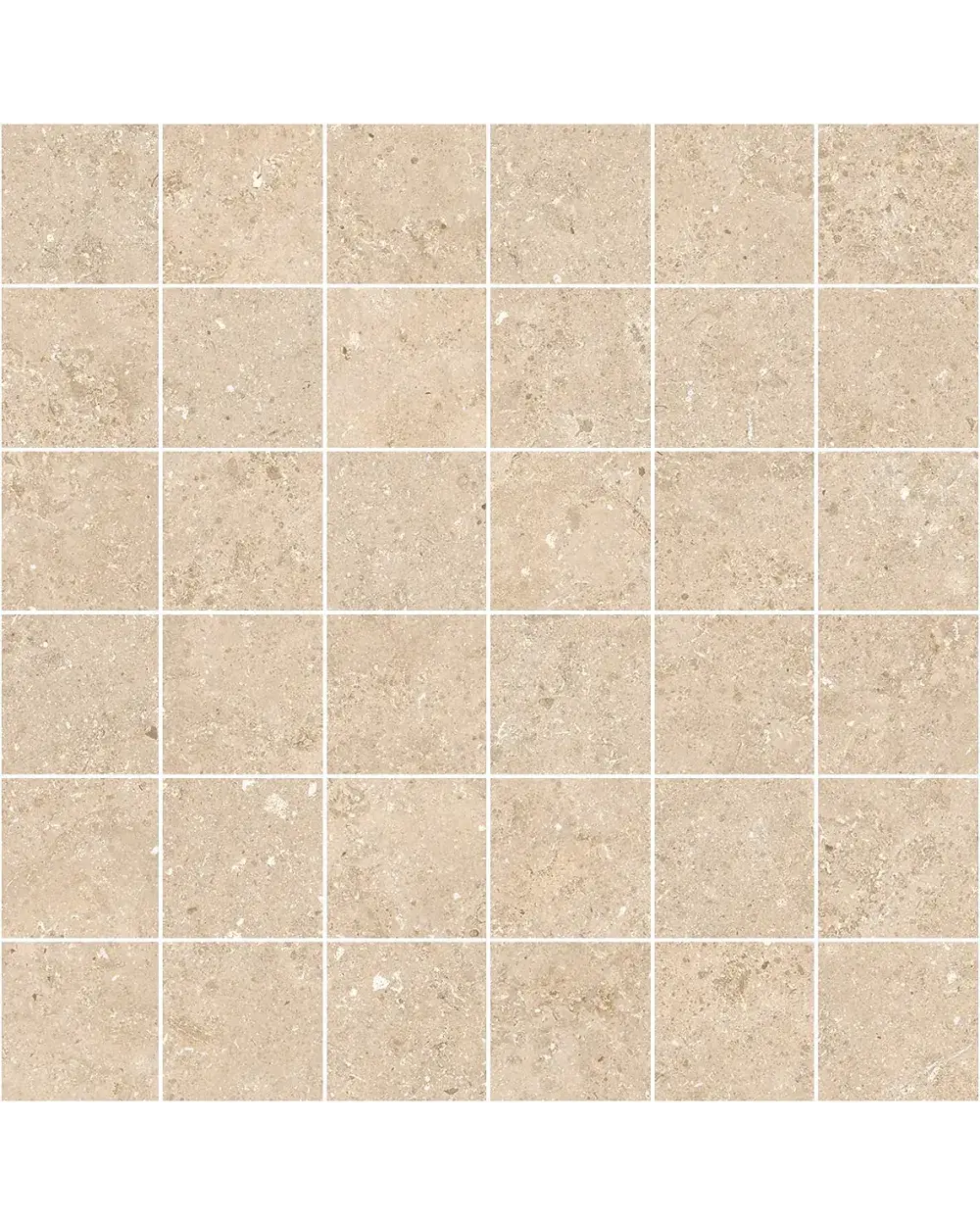 Mosaikfliese Beige matt – Stein-Optik 30x30 cm (5x5)