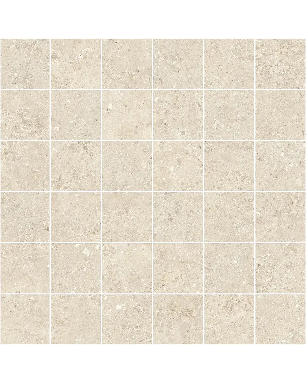 Mosaikfliese Ivory matt – Stein-Optik 30x30 cm (5x5)