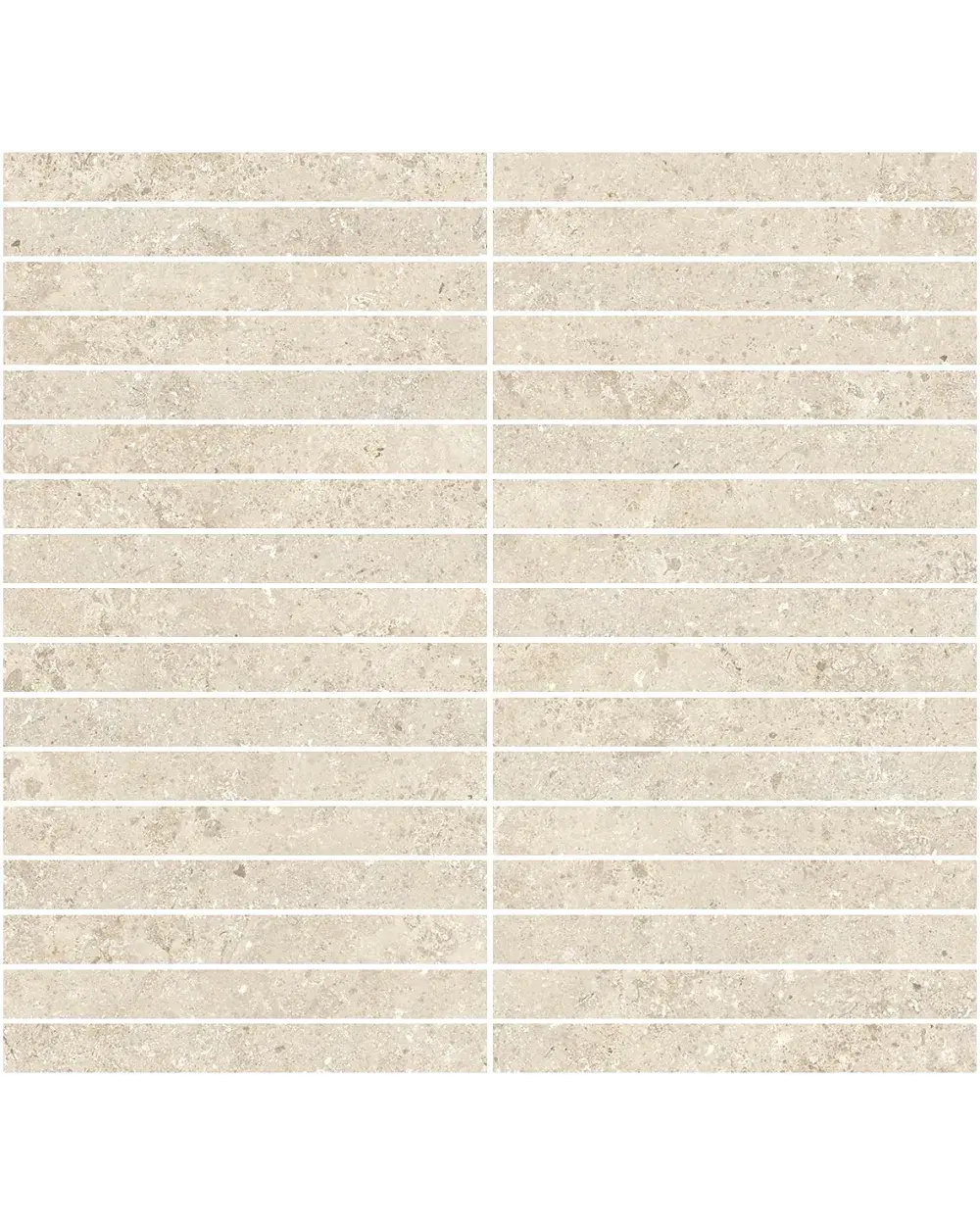 Kyoto Ivory Stabmosaik – Stein-Optik Warm, 30x30 cm