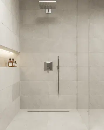 Nordic Pearl in Silber, matt, 30x60 cm, Stein-Optik