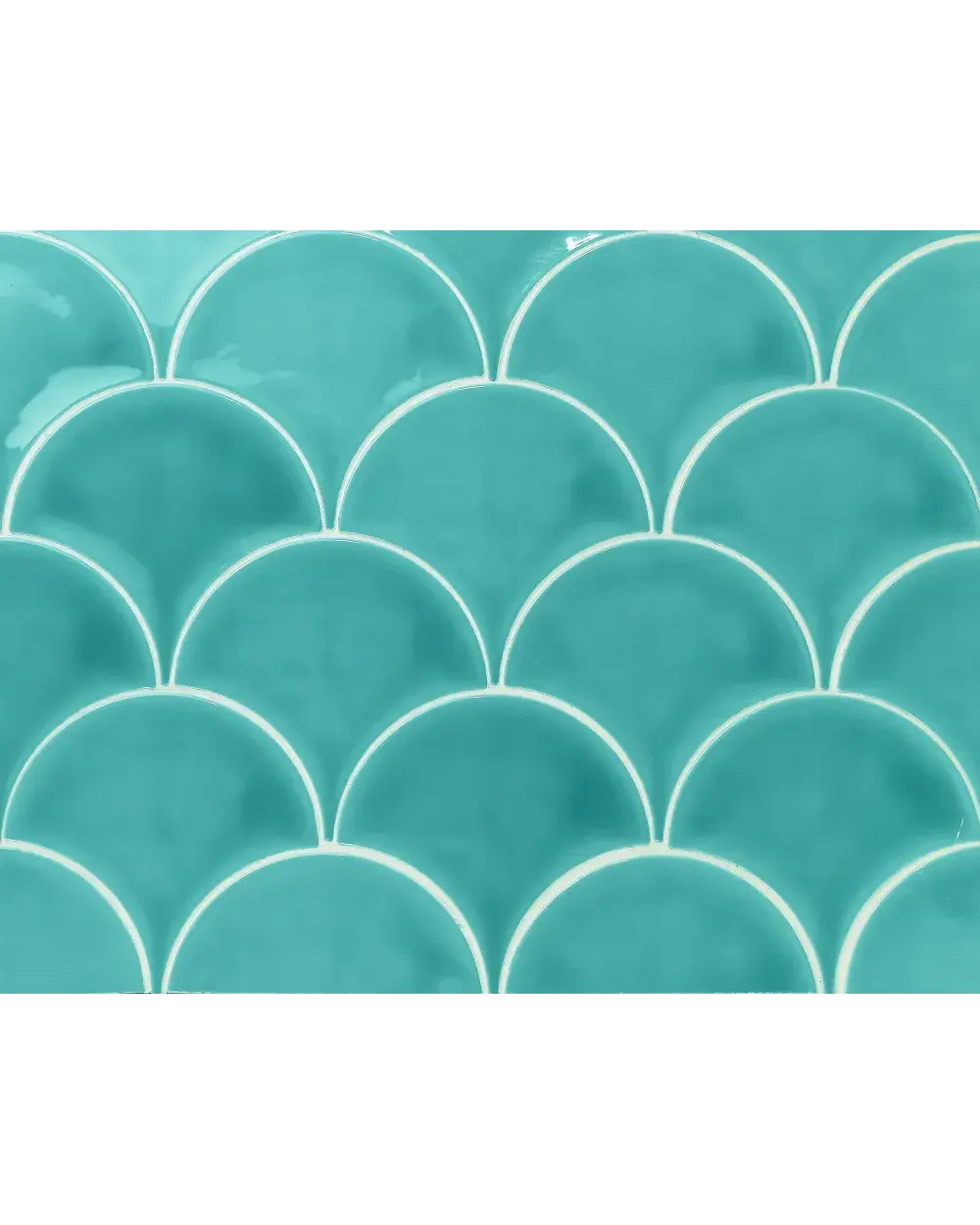 Smiles Aqua: Fischschuppen-Wandfliese in Blau