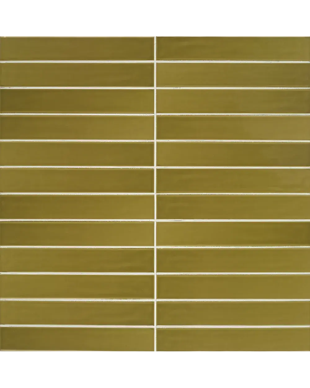 SKINNY LINE Olive, sattes Grün glänzend, 5x30 cm Wandfliese