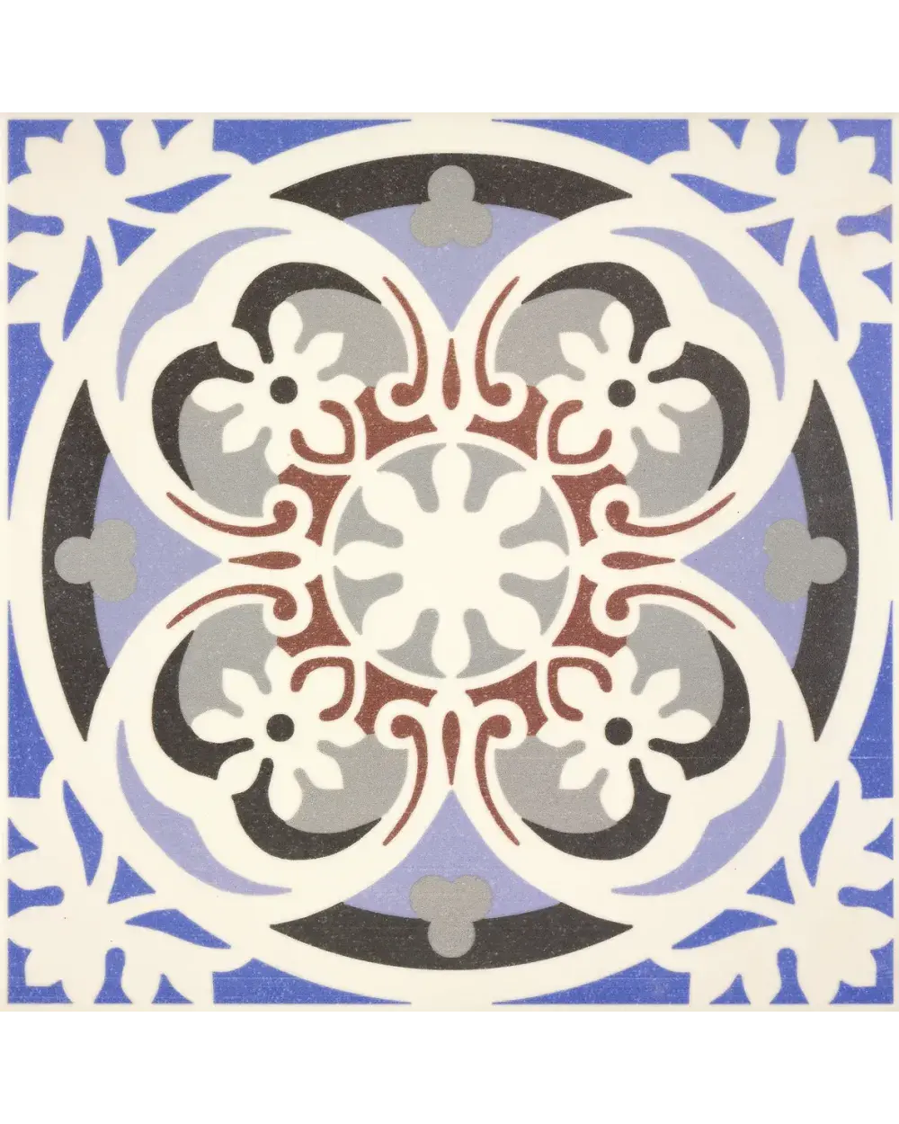 Blue Victorian Decorative Tile, 20x20 cm