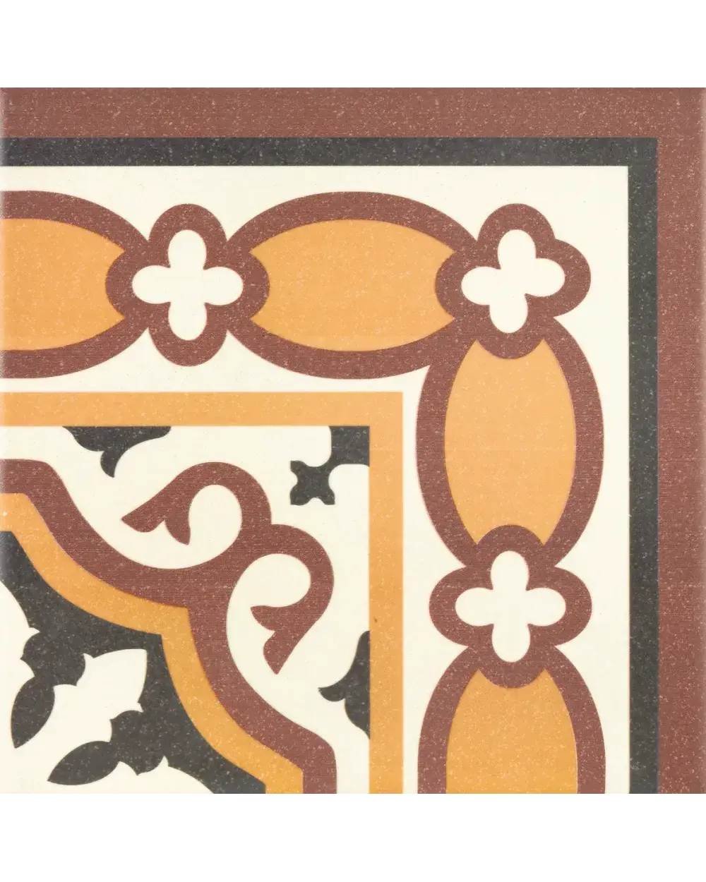 Gelbe Eck-Fliese im viktorianischen Stil, 20x20 cm